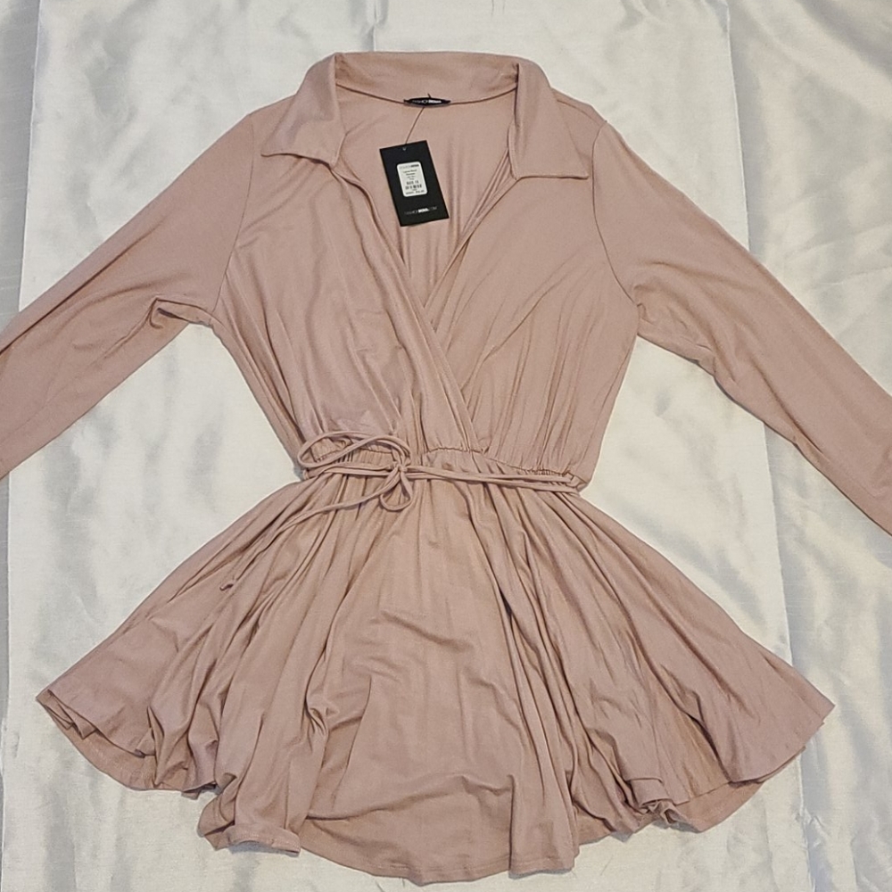 New blush flowey skort romper